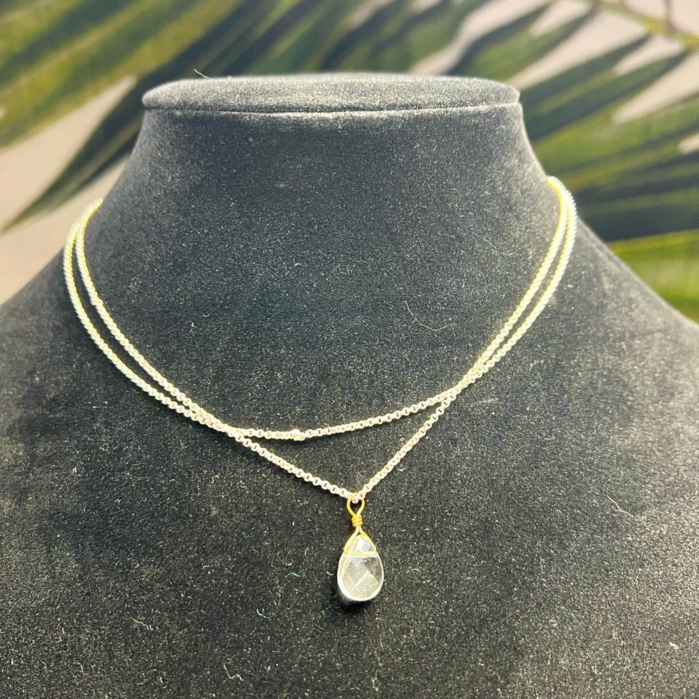 VTG| Silver-Tone Crystal Necklace ✨